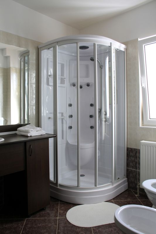 Stylish Shower with Glass Doors